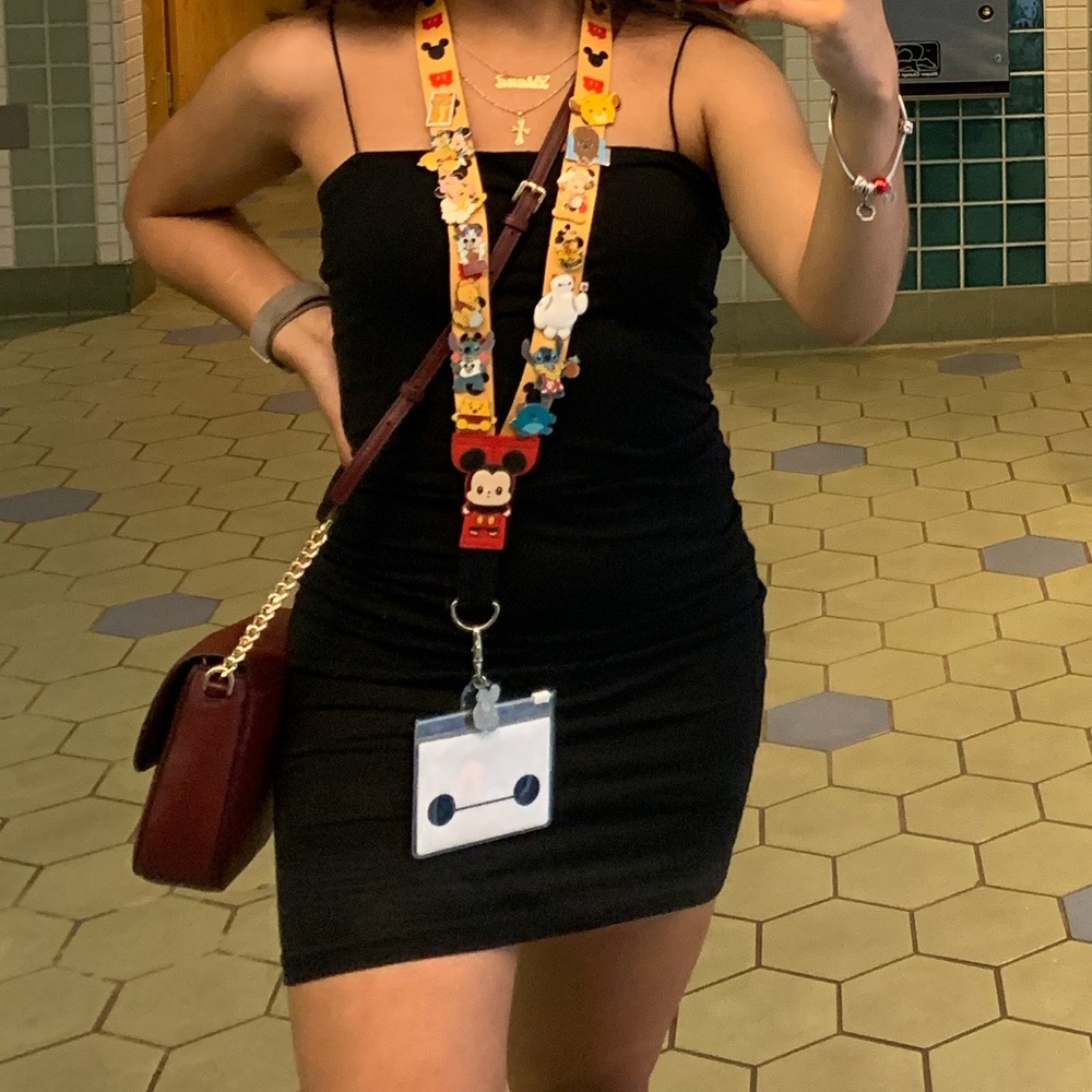 Black mini dress